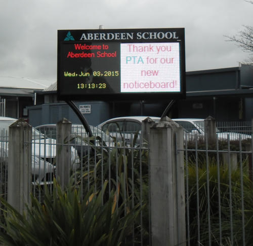 Electronic Digital LED Sign Aberdeen School